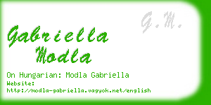 gabriella modla business card